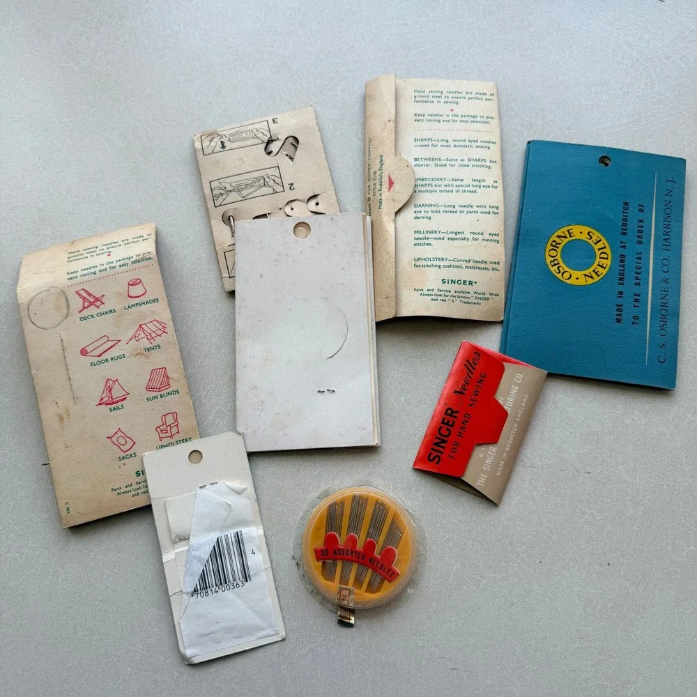 Vintage Sewing Needle Lot: Upholstery Sailmaker Tapestry Crewel Singer‎ Osborne